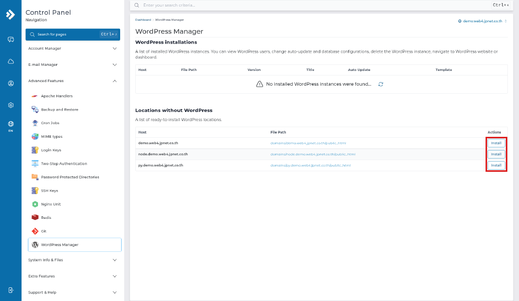 WordPress Manager